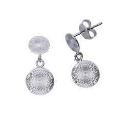 Srebrne kolczyki 925 kuleczki z efektem 3D 1,24g