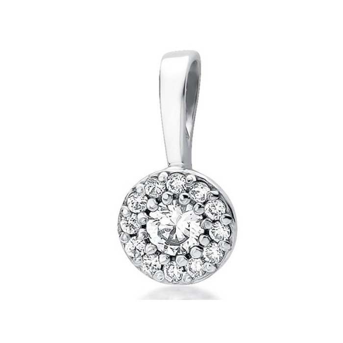 Złota przywieszka 585 z białym złotem i diamentami Złota przywieszka 585 z białym złotem i diamentami