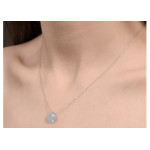 Srebrny naszyjnik 925 kamień Chalcedon