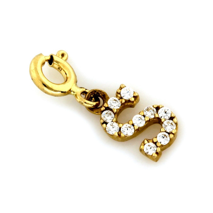 Złota przywieszka 585 charms literka S 0,5g Złota przywieszka 585 charms literka S 0,5g