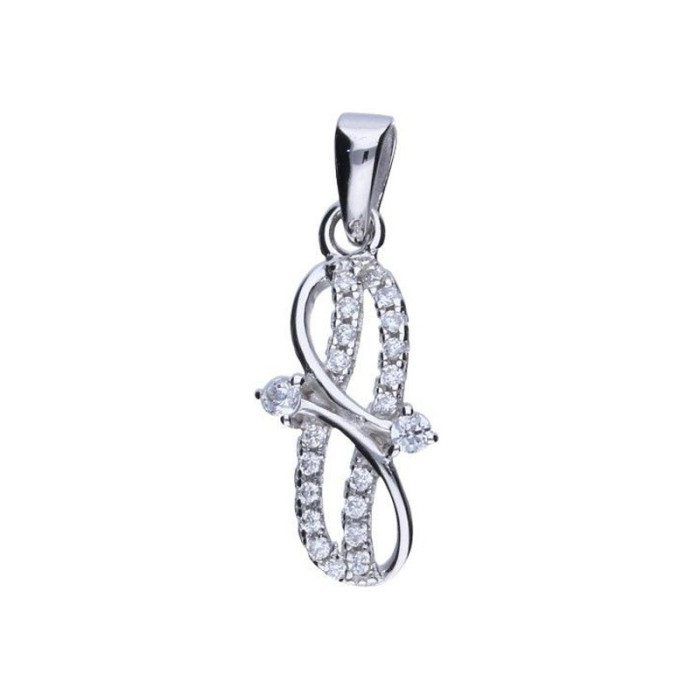 Srebrna zawieszka 925 elegancka z cyrkoniami 1,11g Srebrna zawieszka 925 elegancka z cyrkoniami 1,11g
