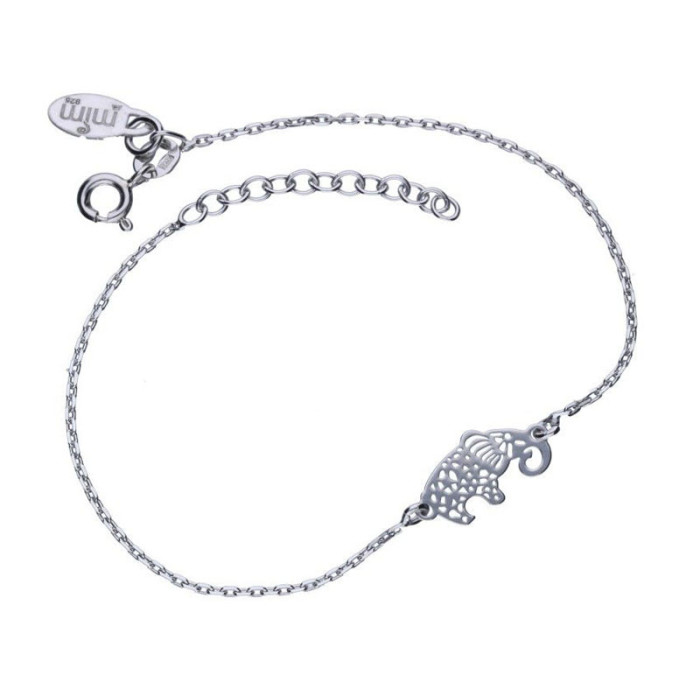 Srebrna bransoletka 925 ażurowy słonik 1,54g Srebrna bransoletka 925 ażurowy słonik 1,54g
