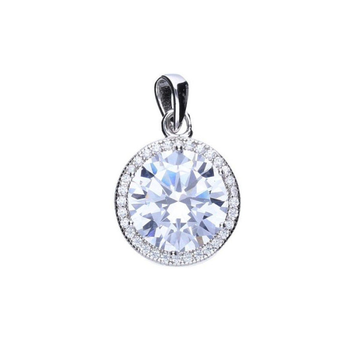 Srebrna zawieszka 925 elegancka z cyrkoniami 2,43g Srebrna zawieszka 925 elegancka z cyrkoniami 2,43g