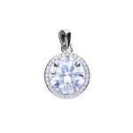 Srebrna zawieszka 925 elegancka z cyrkoniami 2,43g