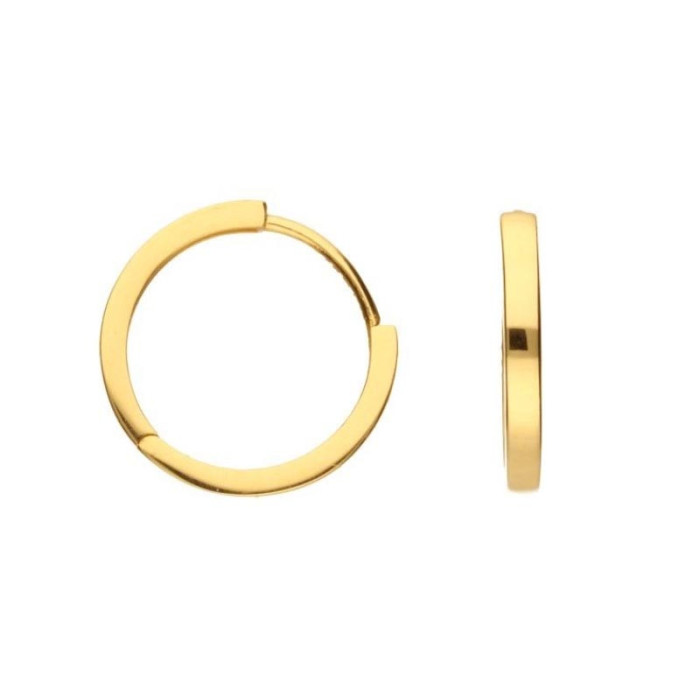 Złote kolczyki 585 GŁADKIE KÓŁECZKA 16mm 2,49g Złote kolczyki 585 GŁADKIE KÓŁECZKA 16mm 2,49g