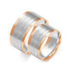 Obrączka ślubna złota 14k 585 z diamentami nowoczesna