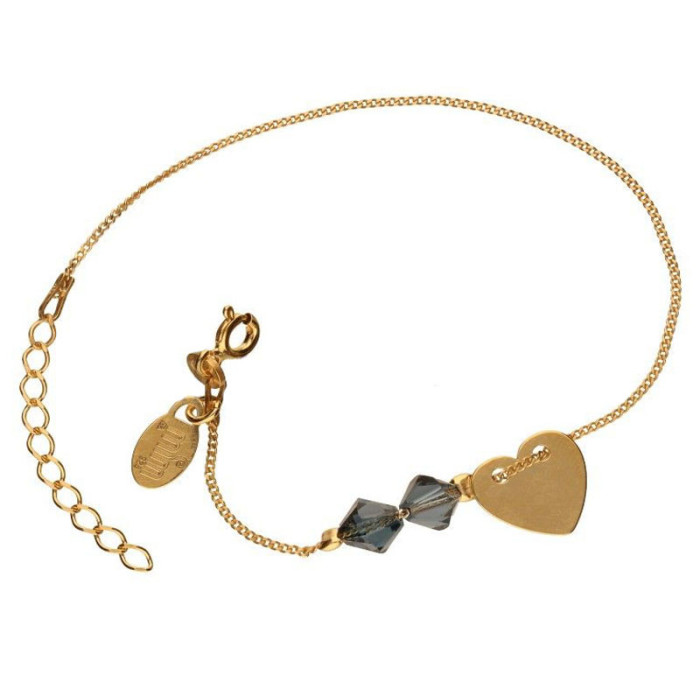 Srebrna pozłacana bransoletka 925 serce 2,03g Srebrna pozłacana bransoletka 925 serce 2,03g