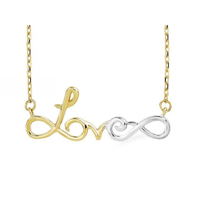 ZŁOTY NASZYJNIK 333 LOVE INFINITY BIAŁE ZŁOTO ZŁOTY NASZYJNIK 333 LOVE INFINITY BIAŁE ZŁOTO