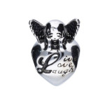 Srebrna zawieszka 925 bead serce aniołek 2,74g