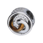 Srebrna zawieszka 925 bead spirale z cyrkonii 2,5g