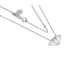Srebrny naszyjnik 925 z ażurowym diamentem 1,70g s