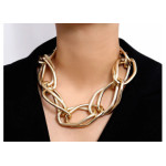 Naszyjnik choker z dużych ogniw łańcuch