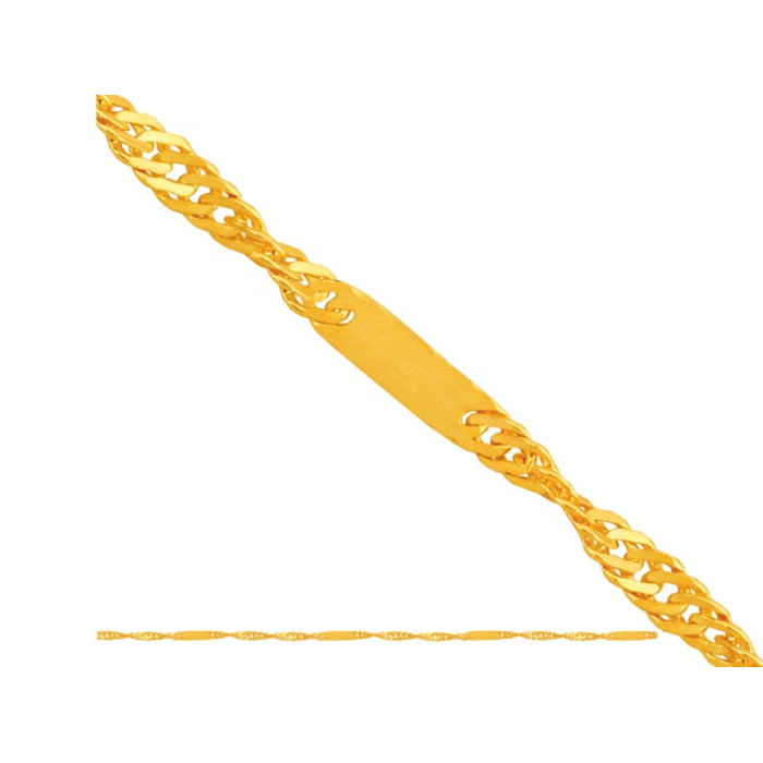Złoty łańcuszek 585 SINGAPUR Z BLASZKĄ 45 cm 1,30g Złoty łańcuszek 585 SINGAPUR Z BLASZKĄ 45 cm 1,30g