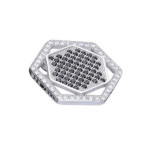 Srebrna zawieszka 925 z czarnymi cyrkoniami 2,29g