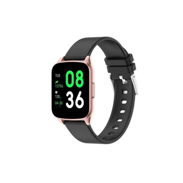 Czarny zegarek Smartwatch z różową kopertą z wieloma funkcjami Czarny zegarek Smartwatch z różową kopertą z wieloma funkcjami
