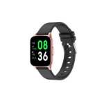 Czarny zegarek Smartwatch z różową kopertą z wieloma funkcjami