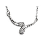 Srebrny naszyjnik 925 elegancki wzór cyrkonie 2,33g