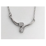 Srebrny naszyjnik 925 elegancki wzór cyrkonie 2,33g