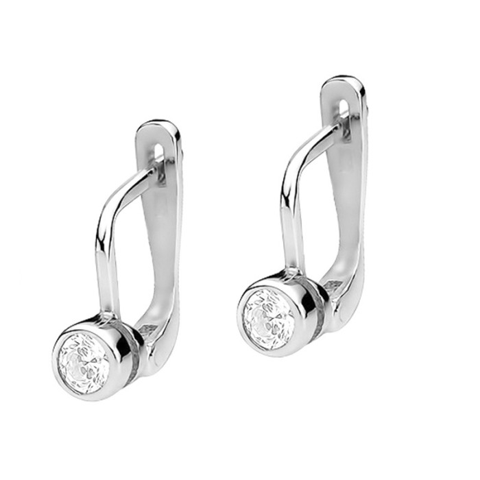 Kolczyki z białego złota 585 eleganckie diamenty brylanty Kolczyki z białego złota 585 eleganckie diamenty brylanty