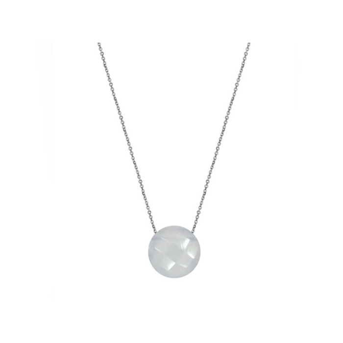 Srebrny naszyjnik 925 kamień Chalcedon Srebrny naszyjnik 925 kamień Chalcedon