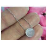 Srebrny naszyjnik 925 kamień Chalcedon