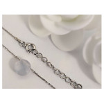 Srebrny naszyjnik 925 kamień Chalcedon