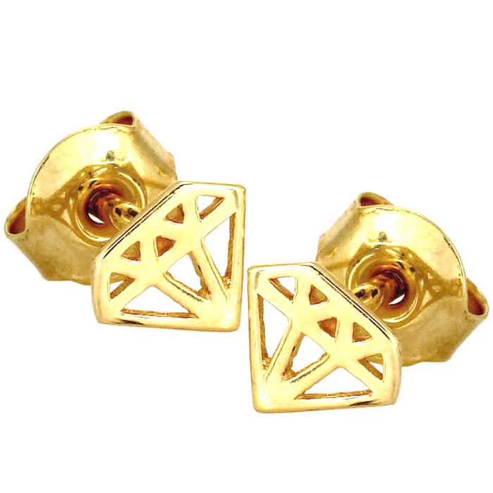 Złote kolczyki 333 celebrytki diamenciki 8kt Złote kolczyki 333 celebrytki diamenciki 8kt