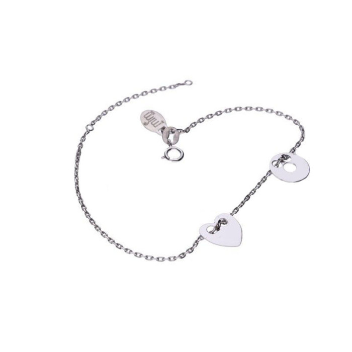 Srebrna bransoletka 925 oponka i serce 1,82g Srebrna bransoletka 925 oponka i serce 1,82g
