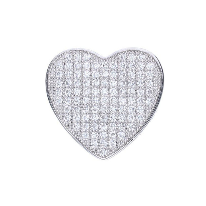 Srebrna zawieszka 925 serduszko z cyrkoniami 2,15g Srebrna zawieszka 925 serduszko z cyrkoniami 2,15g