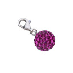 Srebrna zawieszka 925 kuleczka z kryształkami 1,80g