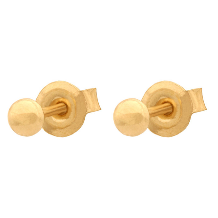 Złote kolczyki 585 kuleczki na sztyft 3,2mm Złote kolczyki 585 kuleczki na sztyft 3,2mm