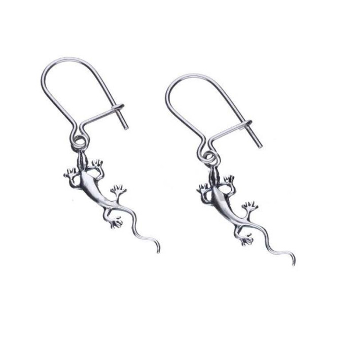 Srebrne kolczyki 925 oksydowane jaszczurki 1,43g Srebrne kolczyki 925 oksydowane jaszczurki 1,43g