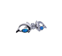 kolczyki 925 sztyft opal