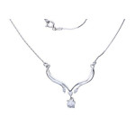 Srebrny naszyjnik 925 elegancki cyrkonie 4,13g