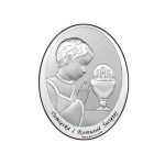 SREBRNY OBRAZ 925 PAMIĄTKA I KOMUNII ŚW. 6x9cm PREZENT
