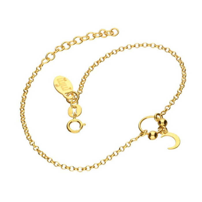 Srebrna pozłacana bransoletka 925 księżyc 1,63g Srebrna pozłacana bransoletka 925 księżyc 1,63g