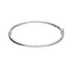 Srebrna bransoletka 925 BANGLE SKRĘANA 6,75g