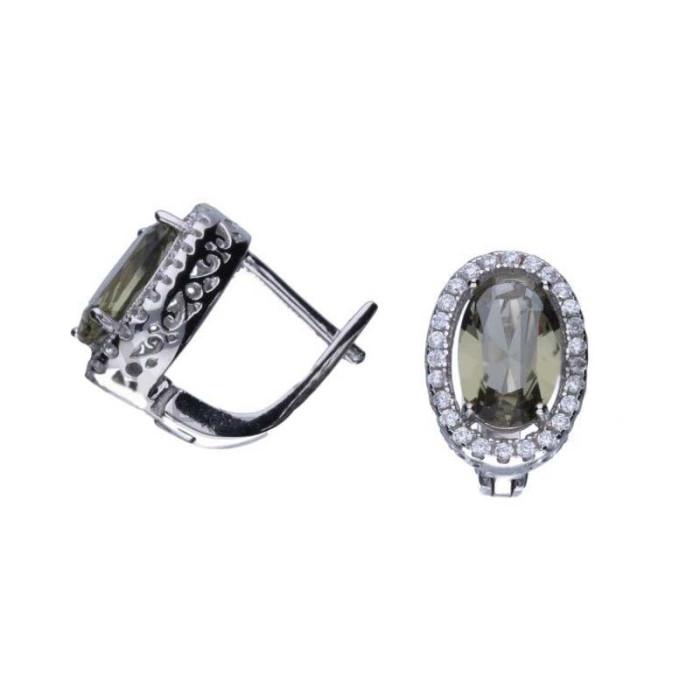 Srebrne kolczyki 925 eleganckie z cyrkoniami 4,46g Srebrne kolczyki 925 eleganckie z cyrkoniami 4,46g