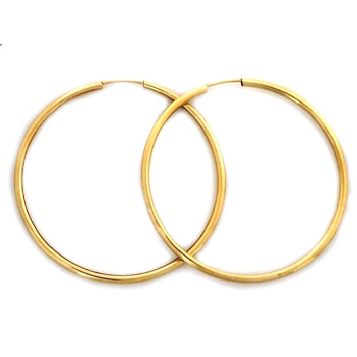Złote kolczyki gładkie koła 585 kółka 47 mm 1,63 g Złote kolczyki gładkie koła 585 kółka 47 mm 1,63 g