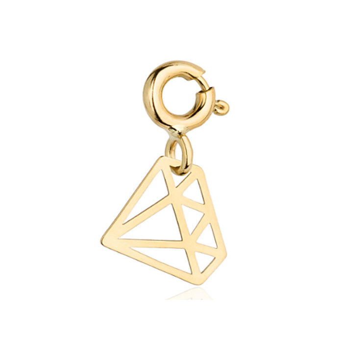 Złota zawieszka 585 charms diament Złota zawieszka 585 charms diament