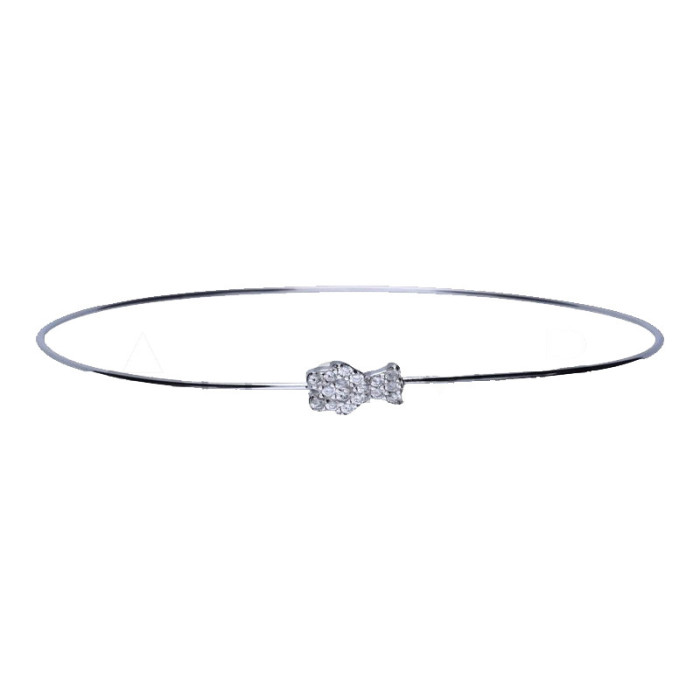 925 SREBRNA BRANSOLETKA Z KOŁAMI BANGLE SZTYWNA MIŚ 1,01g 925 SREBRNA BRANSOLETKA Z KOŁAMI BANGLE SZTYWNA MIŚ 1,01g