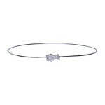 925 SREBRNA BRANSOLETKA Z KOŁAMI BANGLE SZTYWNA MIŚ 1,01g