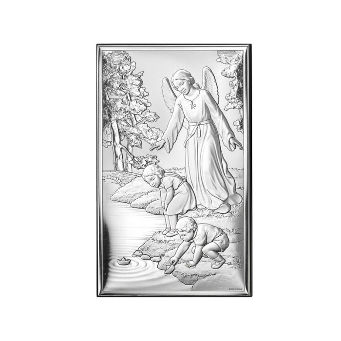 SREBRNY OBRAZ 925 ANIOŁ STRÓŻ 6,5x11cm Z GRAWEREM SREBRNY OBRAZ 925 ANIOŁ STRÓŻ 6,5x11cm Z GRAWEREM
