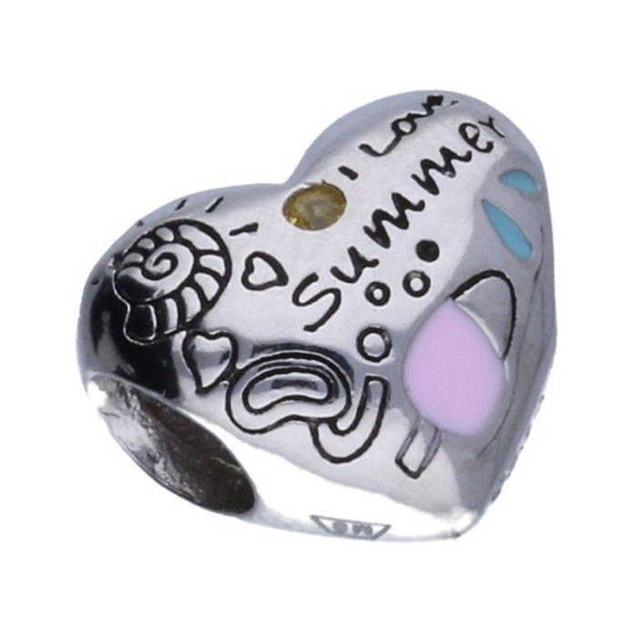Srebrna zawieszka 925 bead serce 2,95g Srebrna zawieszka 925 bead serce 2,95g