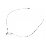 Złoty naszyjnik 585 KOLIA BIAŁE ZŁOTO CYRKONIE 45CM 10,05g